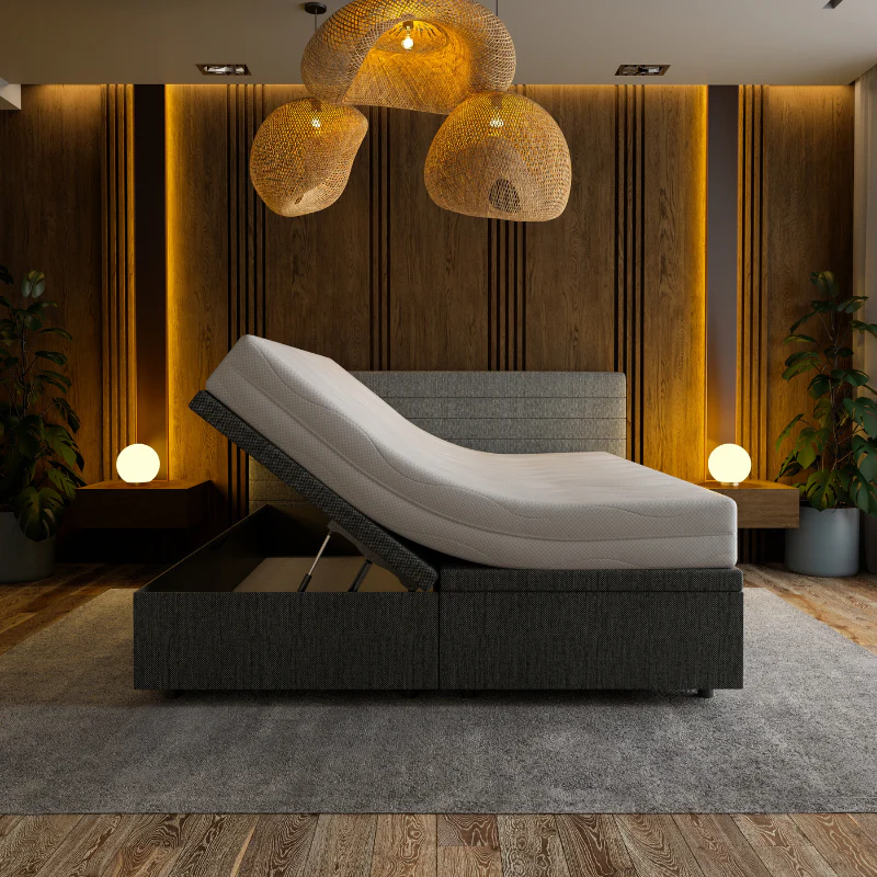Boxspring met Opbergruimte Hotel Elegance - Antraciet