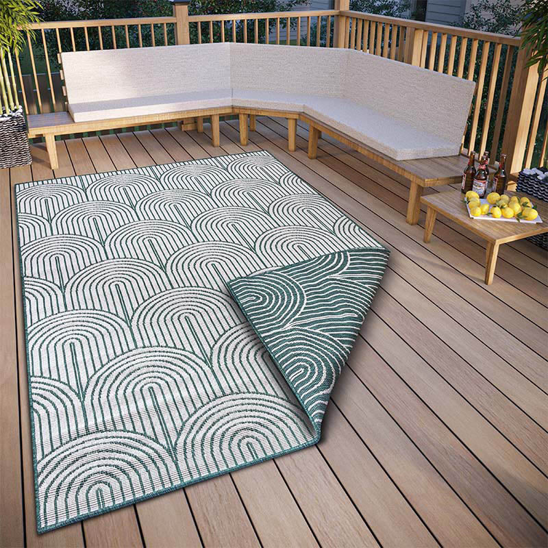 Buitenkleed Dubbelzijdig Flatweave - Groen