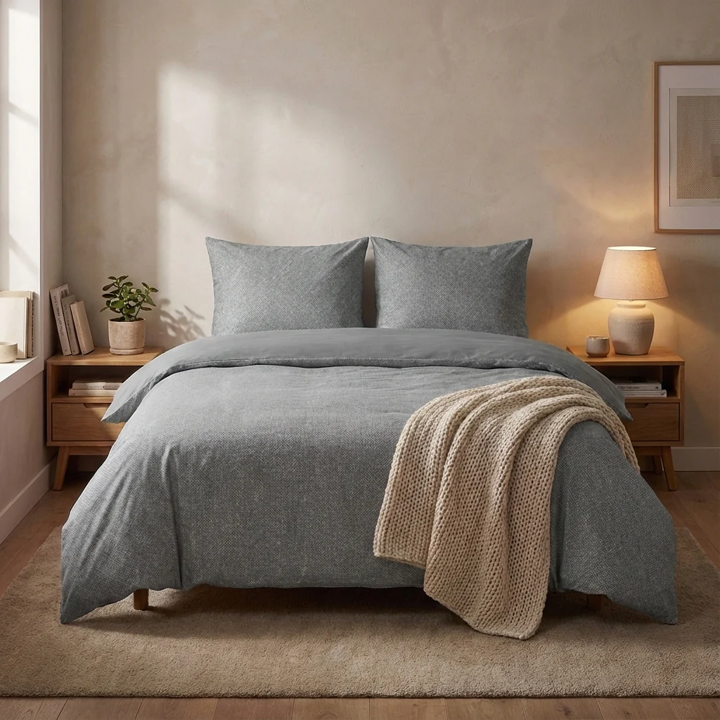 Dekbedovertrek Percale Katoen - Stonewash Grey - Image 3