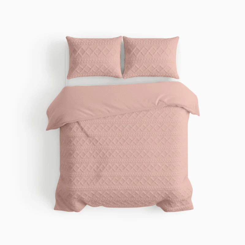 Dekbedovertrek Teddy Jacquard - Roze - Image 2