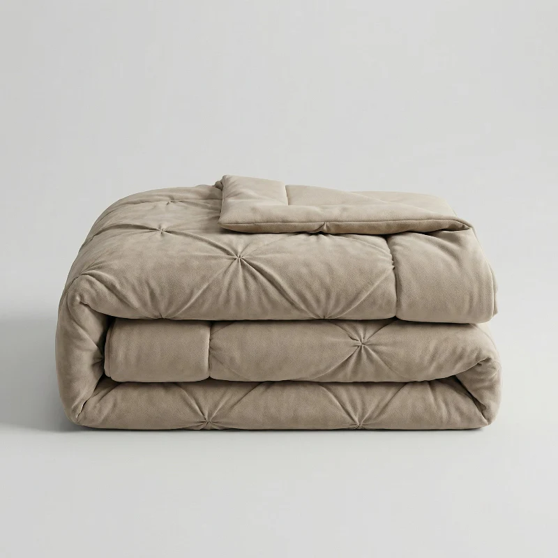Easy Dekbed Diamond Pintuck - Licht Taupe - Image 5