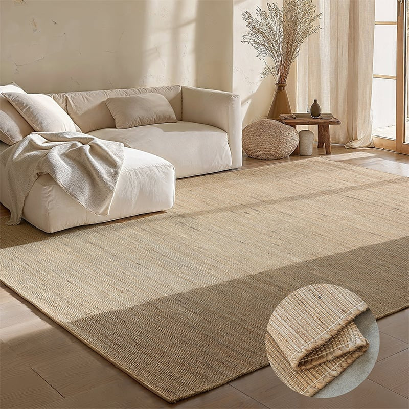 Jute Wol Katoen Vloerkleed - Beige