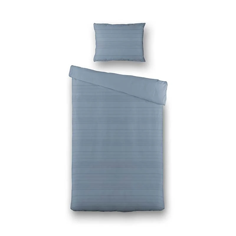 Dekbedovertrek Embossed Stripes - Blauw - Image 5