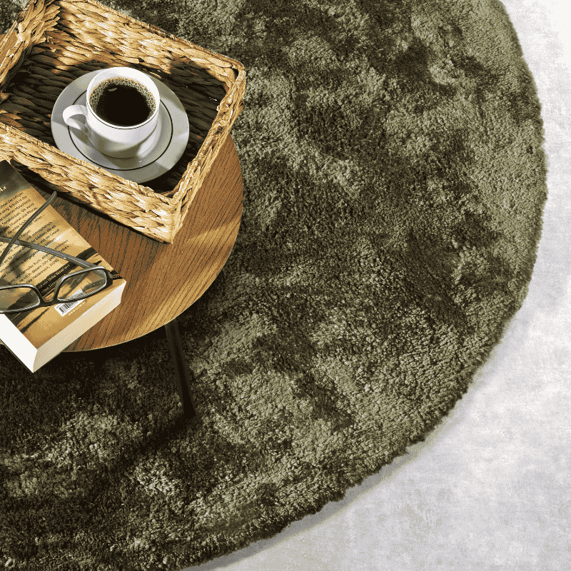 Vloerkleed Calida Rond - Groen - Image 3