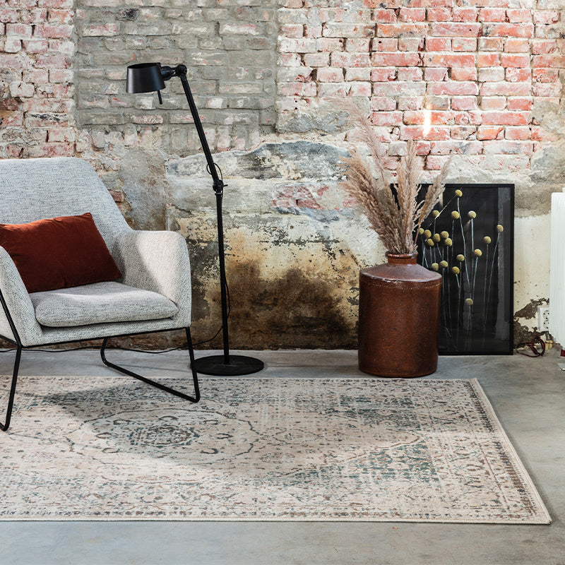 Vloerkleed Vintage Medallion - 160x240 cm - Petrol - Image 8